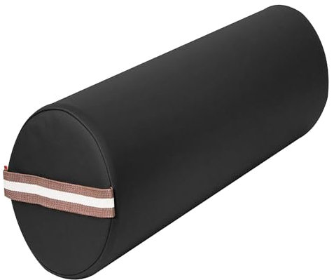 MASTER HEALTH PRODUCT Massage Bolster,Pillow Cushion Pillow, PU Upholstery, 100% Memory Foam, for Massage/Spa/Beauty/Tattoo/Back Pain Relief, (6 Full Round, Black)