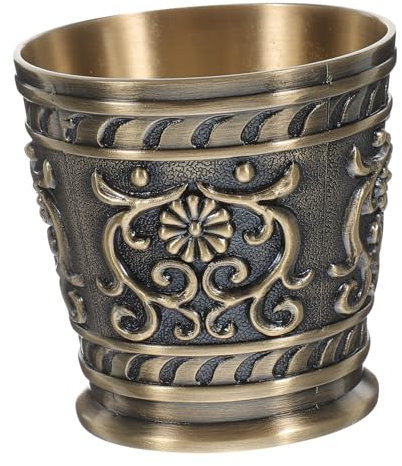 Ciieeo Copa de Cáliz Real Vintage de Metal Taza Decorativa Retro para Bebidas Diseño Elegante para Fiestas y Reuniones 1