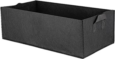 UKCOCO 2pezzi Borsa Di Crescita Quadrata Per Piante Da Sacchetto Per Coltivazione Di Fragole Fiori e Verdure Strumento Da Giardino Nero Elegante Piccolo