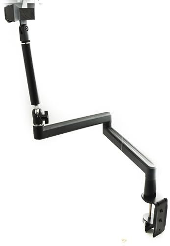 System-S Bras de support de table pour microphone, pivotant à 360°, inclinable à 180°, 3 articulations