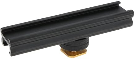 eMagTech Camera Hot Cold Shoe Extension Rail Bar with 1/4 Inch Mount for LED Video Lights Microphones and Accessories,10CM
