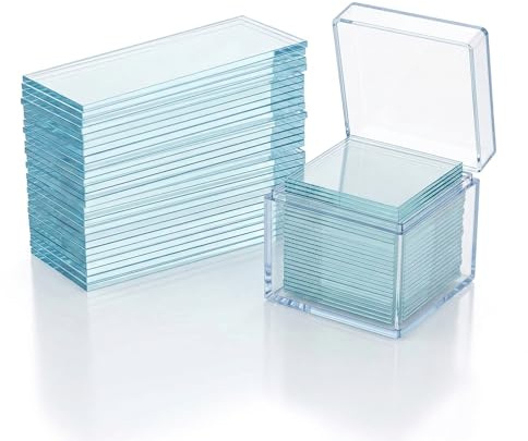50 vetrini da 76,2 x 25,4 mm e 100 bicchieri da 18 x 18 mm, accessori per microscopio, microscopio, microscopio, vetrini per laboratorio, biologia scientifica