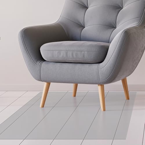 Protector de Suelo para Silla 150 x 180 cm Resistente a Los Arañazos, Antideslizante Protector de Suelo para Silla con Ruedas Varios Tamaños para de Oficina en Casa, Color Transparente