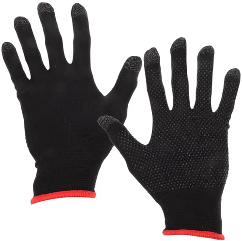 Toddmomy Andningsbara Anti-svett Fingerhandskar för Gaming med Silverfiber och Elastisk Design Bekväma och Greppvänliga för Touchscreen-spelare Halvfingrade Spelhandskar för Förbättrad och