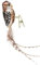 Birds of Glass® Glas-Vogel, Waldkauz mit Naturfeder, Glasschmuck Made in Germany aus eigener Herstellung, deko Vogel mit Clip, Glasvogel, echter Lauschaer Christbaumschmuck, für den Innenbereich