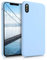 kwmobile Case Compatible with Apple iPhone XS Max Case - TPU Silicone Phone Cover with Soft Finish - Light Blue