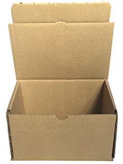 Cajeando - Pack de 50 Cajas de Cartón Automontables 17 x 12 x 10 cm Para Envíos y Mudanzas Color Marrón y Microcanal Fabricadas en España