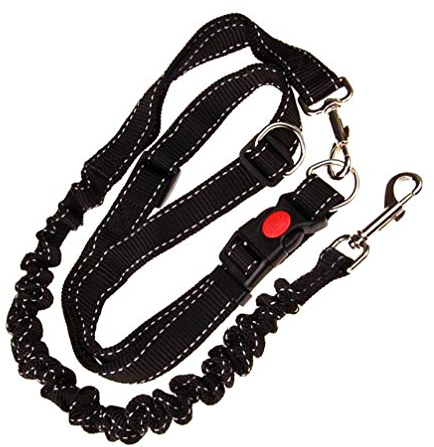 VILLCASE Hundeleine 10m Rollleine Freisprech-Hundeleine - Verstellbare Hundeleine Hundeleitung Verstellbare Hundeleine Hüftgurt mit Elastischem Bungee für Welpen ?e Hundeleine Führleine Hund