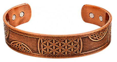 Touchstone Indian handgjort koppararmband fred chakra yoga meditation mantra smycken manschett för kvinnor och män., Koppar