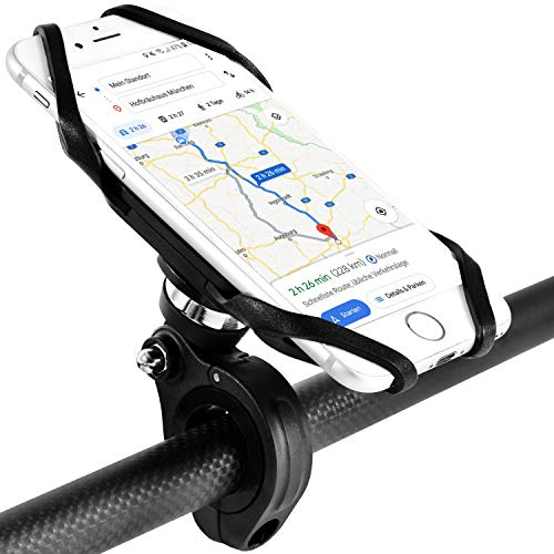 SINLAND Premium Handyhalterung Fahrrad, Motorrad, Quad | Anti-Vibration Smartphone Halterung Handy-Halterung Fahrradlenker | multifunktionale 360° Lenker Handy Halterung | 4-6 Zoll