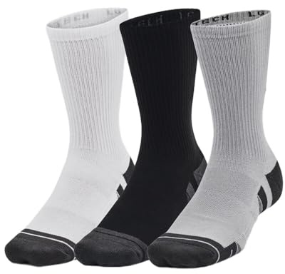 Under Armour Ua Performance Tech 3pk Crew, Calcetines Unisex adulto, Mod Gray, L-XL