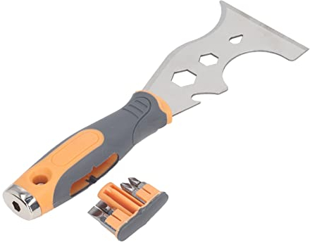 Espátula para Masilla 16 en 1, Herramienta para Pintores de Paneles de Yeso de 3 Pulgadas, Raspadores de Pintura Multifuncionales para Madera, Rascador de Pintura de Acero