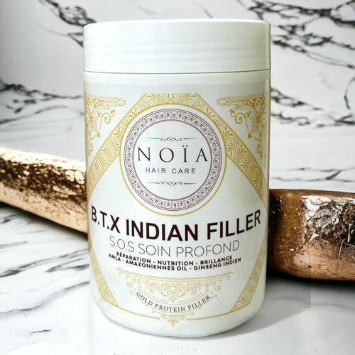 Noia Hair - B.T.X Capillaire INDIAN FILLER HUILE D'AMLA Sans Formol - Réparation, Nutrition, Brillance extreme 1000ml