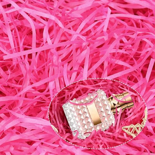 200g Füllmaterial Geschenkbox, Füllmaterial für Geschenke，Geschreddertes Papier für Geschenkbox, Zur Weihnachtsgeschenkdekoration(Baumschmuck, Tischdeko),Geschenke schützen (Rose Rot)