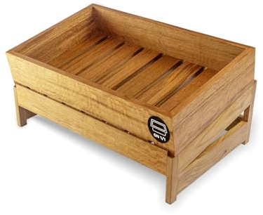 Présentoir alimentaire en bois pour pain, rouleaux, pâtisseries, fruits, aliments, légumes, légumes – GN 1/1 – boîte, support