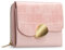 Vulkitty Portafoglio Donna Pelle Protezione RFID con Porta Carte di Credito, Portamonete con Cerniera e Porta Banconote, Rosa