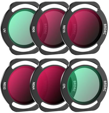 LiLiTok Neo ND Filter Set, Camera Lens UV Filter Protector ND Light Reduction CPL Polarizer Accessories for DJI Neo (ND8 ND16 ND32 ND64 CPL UV Filter 6pcs set)