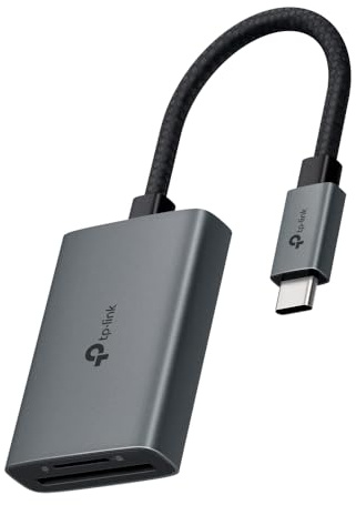 TP-Link UA430C USB C to SD Card Readeer, Micro SD Card Reader, Plug and Play, Universal Compatibility, Dual Card Reading, Speeds up to 5 Gbps, 2 in 1 USB 3.0 Card Reader, Aluminum Alloy Case
