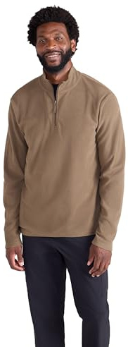 Mountain Warehouse Camber II Mens Half-Zip Fleece - Lightweight & Quick Dry, Breathable Antipill Microfleece - For Spring Summer, Outdoors, Travelling & Hiking Light Brown XS