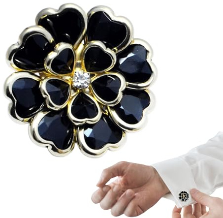 För knappar med klämma | Vintage metallblomform för sömnad och plagg, för att täcka upp skjortknappar, kostym och | present till kvinna mormor mor fru och dotter
