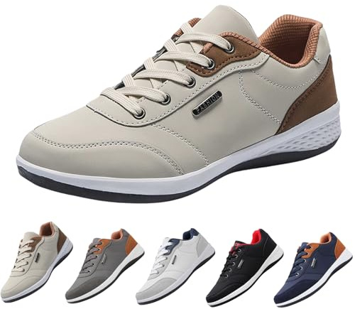 Sneaker da uomo 2026, scarpe da corsa leggere, da uomo, larghe, scarpe da ginnastica, suola piatta, scarpe sportive, leggere, alla moda, per il tempo libero, scarpe da uomo, cachi, 46 EU