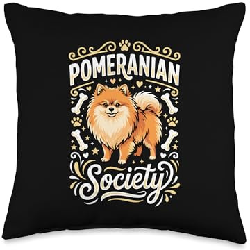 Pomeranian Lover Cute Pom Society Dog Owner Breeder Throw Pillow