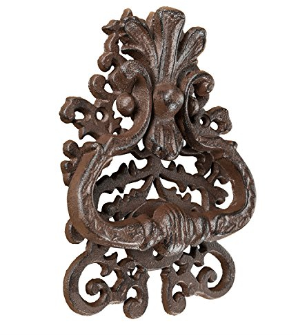 Homescapes dekorativer Türklopfer antik aus Gusseisen klassisch in braun 358g