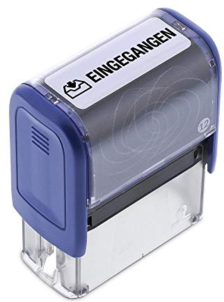 stempel-fabrik – “EINGEGANGEN” Selbstfärbestempel – Lagertextstempel zur Kennzeichnung von eingegangenen Postsendungen uvm. – präziser Posteingangsstempel für Buchhaltung & Co (47 x 17 mm | 1 Zeile)