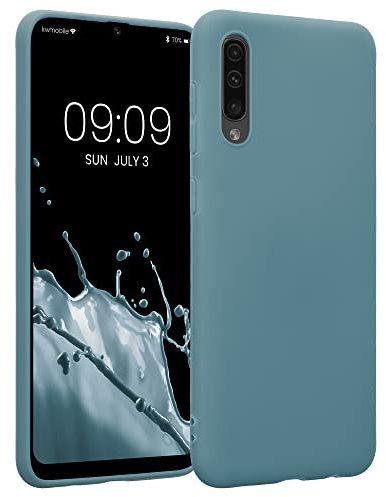 kwmobile Hülle kompatibel mit Samsung Galaxy A50 Hülle - weiches TPU Silikon Case - Cover geeignet für kabelloses Laden - Arctic Night