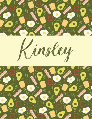 Kinsley: Weekly Menu Planner & Grocery ListMeal Planner Cookbook For Eating Right