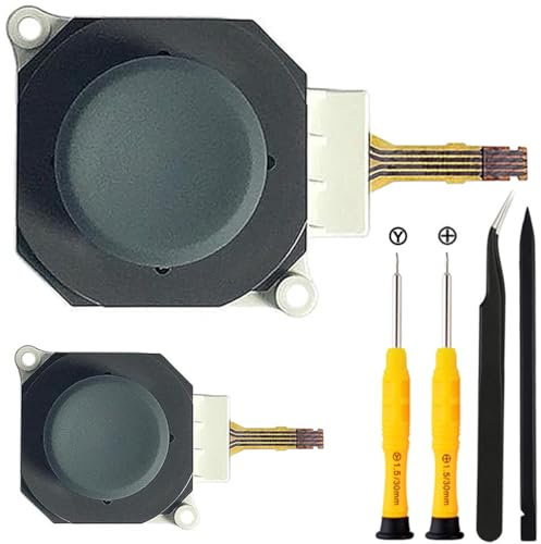 ZHUROUPU 3D Analog Joystick Button Module Stick with Thumbstick Circle Pad Cover Cap Replacement for Nintendo 2DS 3DS 3DS XL 3DS LL (Not for New 3DS New 2DS New 3DS XL LL)-6Pcs