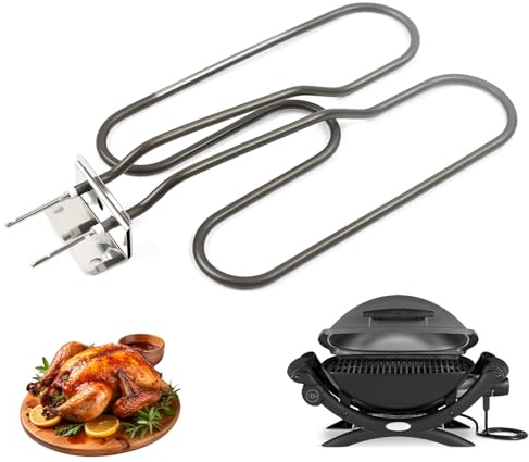 MaxEarn reservdel värmeelement för Weber 66631 80342 80343 65620 Q140, Q1400 elektrisk grill, rostfritt stål, grillvärmeelement, värmespiral, 2200 W 230 V