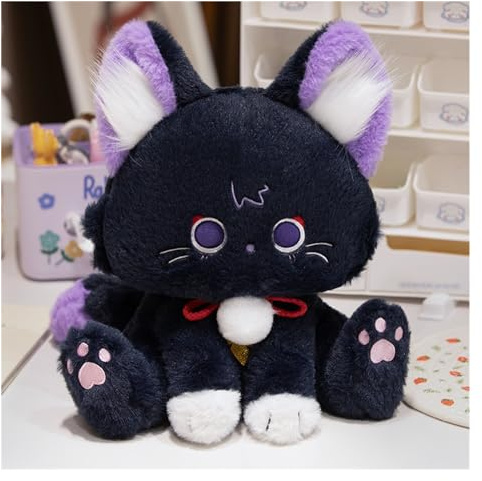 TOPLITHE Genshin Cat Kuscheltiere, Anime Plüsch Impact Plushies Weiches süßes Spielzeug for Kinder Weihnachten Gamer Geschenk(Scaramouche,44cm)