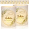 Radikor lanterne decorazione tavolo cresima set di 12, decorazione tavolo comunione ragazzo ragazza, lanterna battesimo, decorazione tavolo cresima eucalipto per tea light, candele
