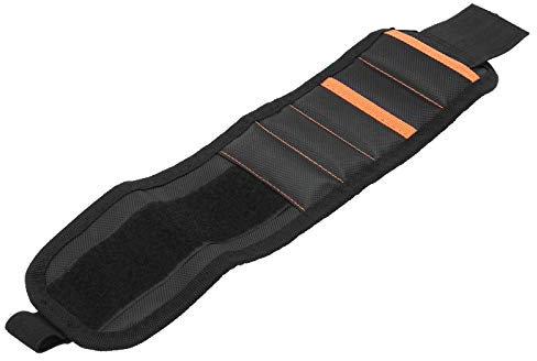 Qukaim Magnetisches Armband, Taschen-Stil, fünfreihig, magnetisches Armband, multifunktional, tragbar, Werkzeug-Magnete, Nylon-Konstruktion, Werkzeughalter-Armband für einfachen Zugriff, verstellbare