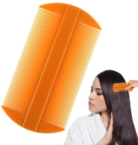 Pettine per pidocchi, pettini per lendini per capelli lunghi e spessi, pettini a denti fini, pettine per trattamento dei pidocchi, pettine per capelli a doppia faccia per la rimozione di forfora,