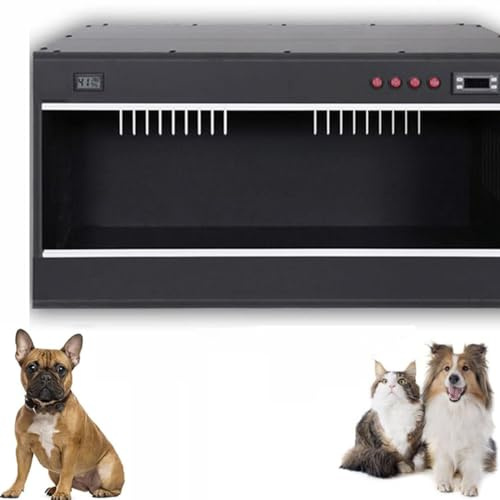 Incubatrice per cuccioli, incubatrice per gattini, grande cuccia per animali domestici, con riscaldamento, incubatrici e incubatrici (60 x 50 x 50 cm/nero)