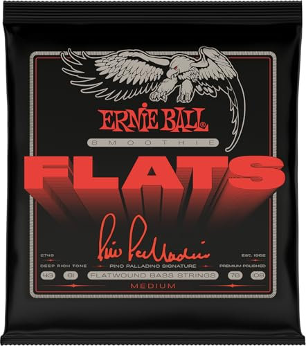 Ernie Ball Medium Pino Palladino Smoothie Flats E-Bass-Saiten 43-108