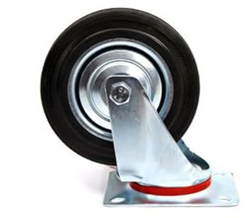 A2ZWORLD Ruota Piatta Per Carrello, Diametro 75mm Portata 50KG, Rotella Giratoria Per Mobile, Carica Pesante