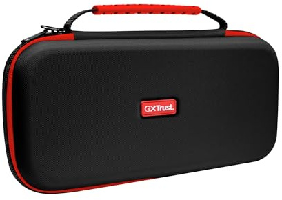 Trust Gaming GXTrust 1251 Tasche für Nintendo Switch 2, Switch Hülle mit Stoßfeste Design, Tragegriff, Aufbewahrung für 4 Joy-Con, Schutzhülle mit Tasche für Handgelenksriemen und 12 Spiele, Schwarz
