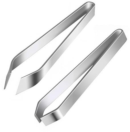 2Pcs Pinze per Lisca di Pesce, Pinzetta per Pesci in Acciaio Inox Professionale Pinzette da Cucina Pinza Leva Lische Adatto per La Rimozione di Ossa di Pesce Piume di Pollo