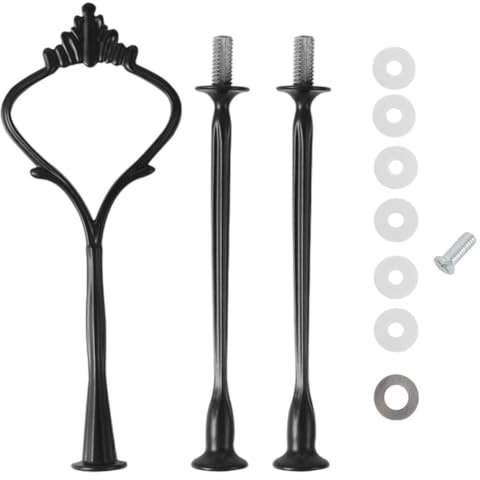 HiyyFloy Support À Gâteaux, Accessoires pour Plateaux À 3 Niveaux, Tiges Métalliques pour Présentoirs À Gâteaux, À Poignées, Accessoires pour Présentoirs À Desserts, Outils pour Gâteaux