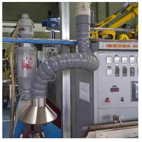 Heavy-Duty Fume Extraction Arm for Soldering & Welding - 10ft Flexible Vent Hose with Hood for Industrial Smoke & Dust Removal, 100MM Diameter Exhaust System
