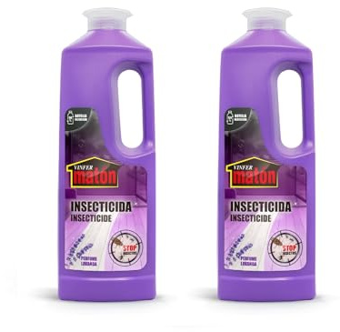 VINFERMATON- Fregasuelos Insecticida Pack 2×1L | Antihormigas y Anticucarachas | Elimina Hormigas, Cucarachas y Arañas |Uso Directo en Zócalos y Suelos| Friegasuelos Aroma Lavanda |100% MADE IN SPAIN