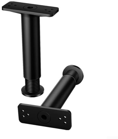 TDCuizent Adjustable Telescopic Support Bracket Bed Beam Heightening Leg Fixer for Sofa Couch Frame Extendable Steel Stand 22-40cm Black(2pcs)