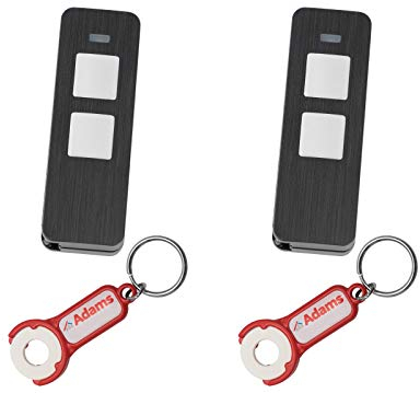 Sommer, Pearl Twin 2-Befehl-Handsender 868Mhz S10019-00001 SOMloq2 (2er Pack) + 2 Stück ADAMS Schlüsselanhänger/Einkaufschip