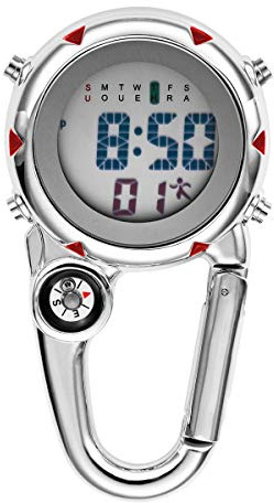 Avaner Boussole Mousqueton Femme Montre Homme Cadran Multifonctionnel Portable Montre Montres de Poche Quartz 1/2 Piece