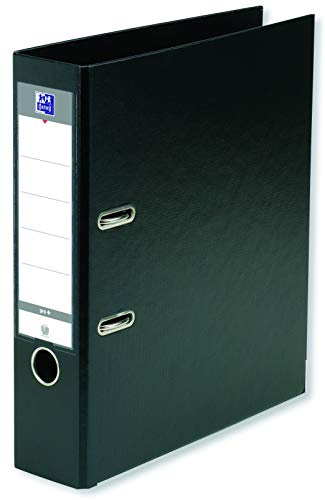 OXFORD Smart Pro+ A4XL Lever Arch File 80 mm Spine 2 Rings Polypropylene Cover Black