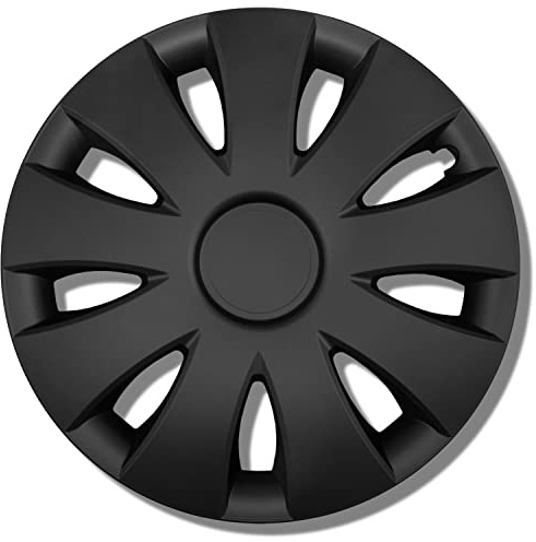 Copricerchi 16 Pollici Neri Set da 4 Aura per Cerchi in Acciaio