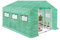 UISEBRT Serre en film plastique résistante à l'hiver avec fondation en acier - Fenêtre - Ancrage au sol - Tente à tomates - Tunnel en film pour jardin - Vert - 4,5 x 2 x 2 m